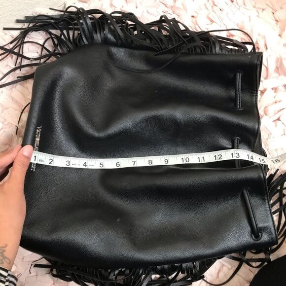 Victoria’s secret fringe black bucket backpack - Picture 8 of 10